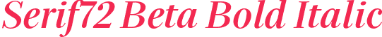 Serif72 Beta Bold Italic